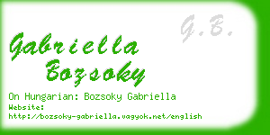 gabriella bozsoky business card